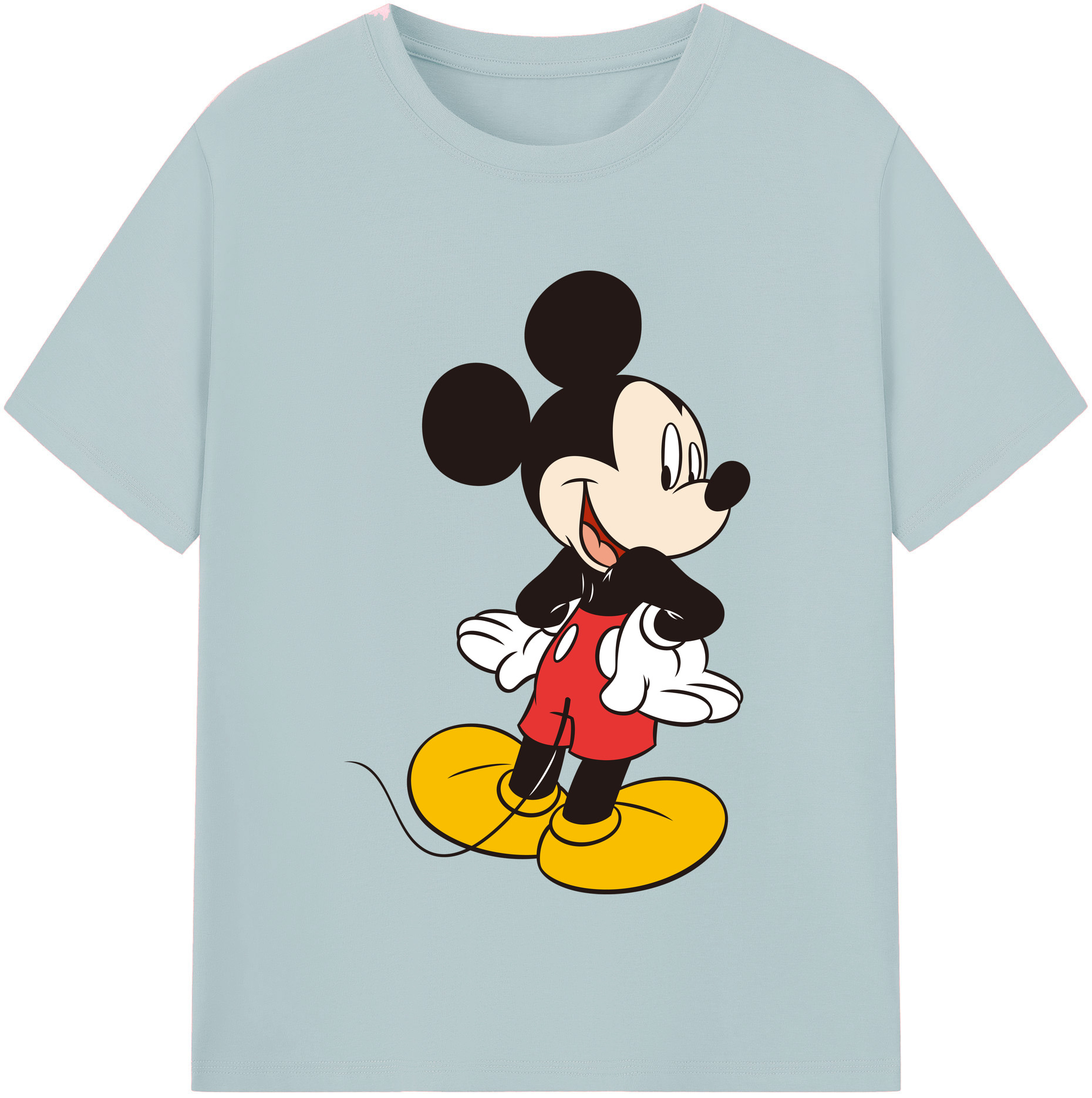 （画像用） ミッキーマウス Mickey Mouse 綿100％半袖Tシャツ（フロントプリント）